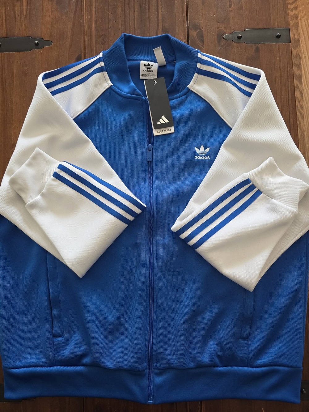 Unisex Size Large Men. Old School Adidas Zip Up Warm Up Jacket. New With Tags.